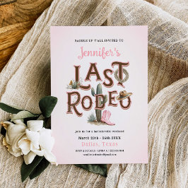 Cowgirl Last Rodeo Bachelorette-inbjudan Inbjudningar