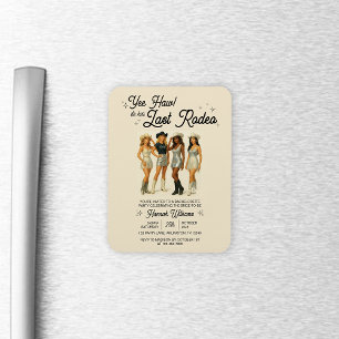 Cowgirl Last Rodeo Bachelorette Party Magnet