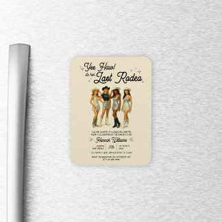 Cowgirl Last Rodeo Bachelorette Party Magnet
