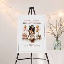 Cowgirl Last Rodeo Westernare Bröllop-tecken
