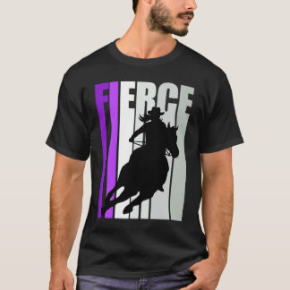 Cowgirl Lila Vild Motivations Västerländskt Tema S T Shirt