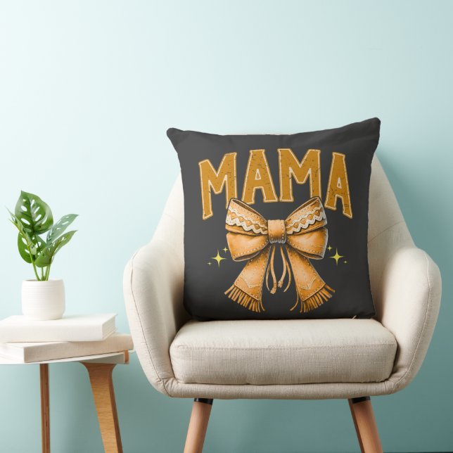 "Cowgirl Mamma - Westerna Kärlek Tee Kudde (Stol)