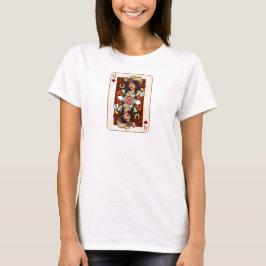 Cowgirl Midwest Queen of Hearts Card - Kärlek Tur T Shirt