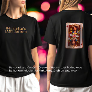 Cowgirl Midwest Queen of Hearts Last Rodeo T Shirt