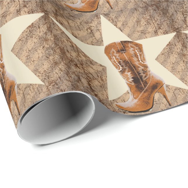 cowgirl mode western land cowboybock presentpapper (Rullad Hörn)