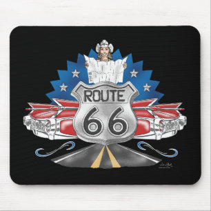 Cowgirl Mousepad för rutt 66 Musmatta