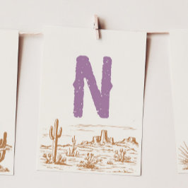 Cowgirl ’N’ High-School Bunting Banner Card Inbjudningar