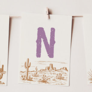 Cowgirl ’N’ High-School Bunting Banner Card Inbjudningar