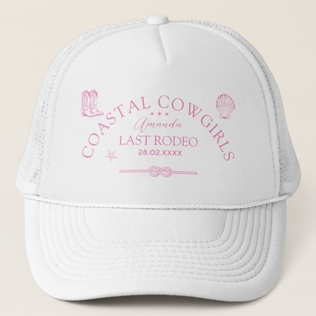 Cowgirl Nautical Western Bachelorette Keps (Framsida)
