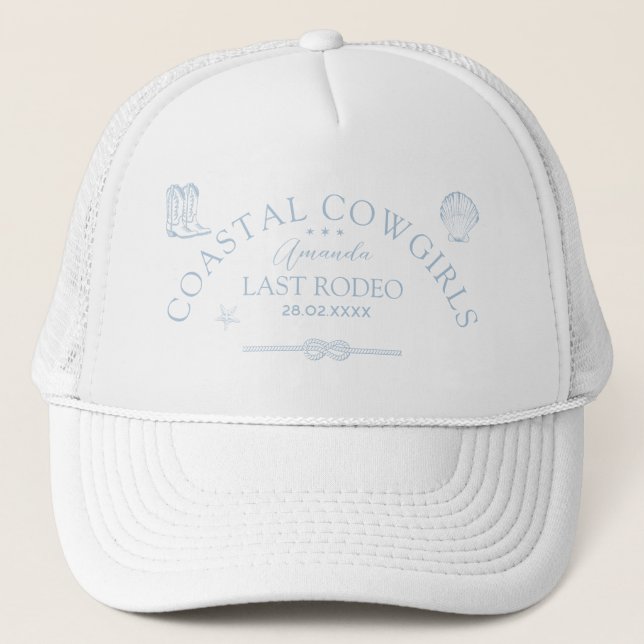 Cowgirl Nautical Western Bachelorette Keps (Framsida)