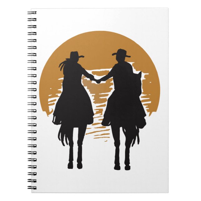 Cowgirl och Cowboy Anteckningsbok (Framsidan)