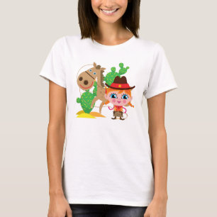 Cowgirl och häst t shirt
