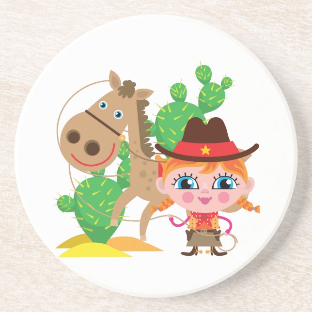 Cowgirl och häst underlägg (Framsidan)