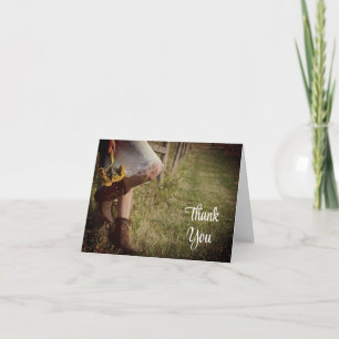 Cowgirl och Sunblommor Bridesmaid Tack Kort
