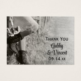 Cowgirl och Sunblommor Ranch Wedding Favors Märkre Visitkort
