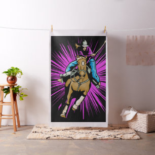 Cowgirl on RunHorse -Lg Print Tyg