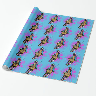 Cowgirl on Running Horse Presentpapper