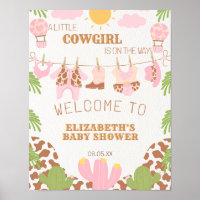 Cowgirl on Way Modern Southwest Welcome