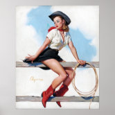 retro pin-up girl poster