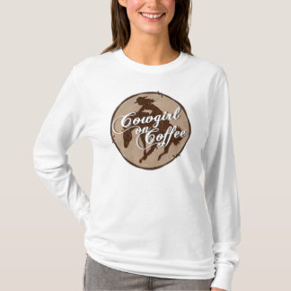 Cowgirl på kaffehoodien tee shirt