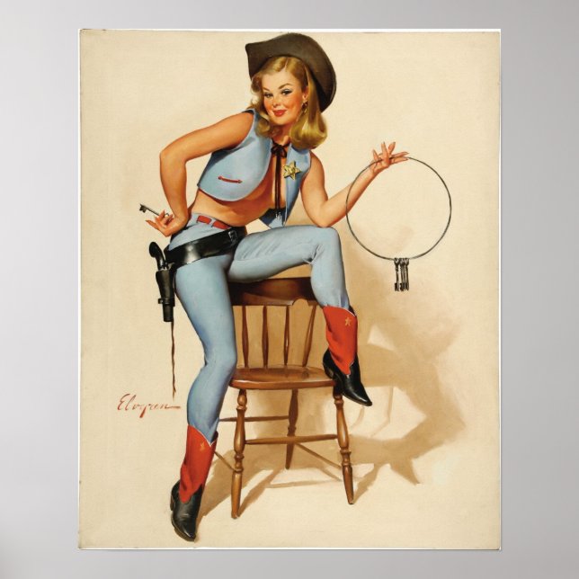 Cowgirl Pin-up Girl Poster (Framsidan)