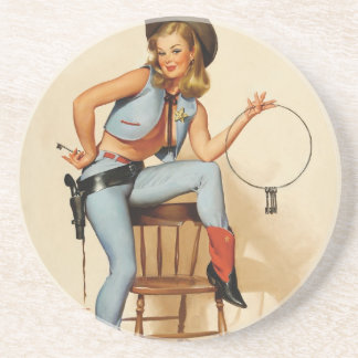 Cowgirl Pin-up Girl Underlägg