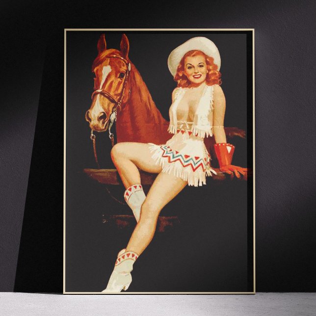 Cowgirl Pin-Up Poster (Skapare uppladdad)