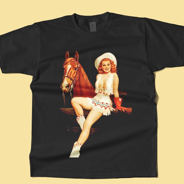 Cowgirl Pin-Up T Shirt (Skapare uppladdad)