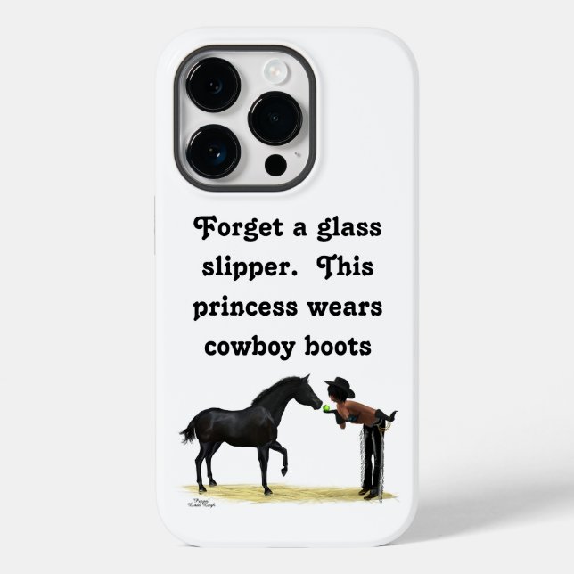 Cowgirl Pinup with Horse Cell Phone Case (Baksida)