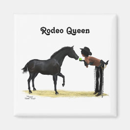 Cowgirl Pinup with Horse Magnet