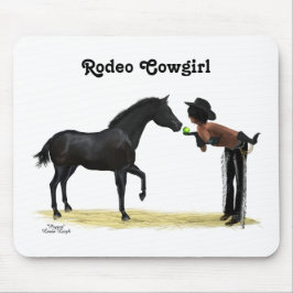 Cowgirl Pinup with Horse Mouse Pad Musmatta