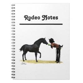 Cowgirl Pinup with Horse Spiral Notebook Anteckningsbok