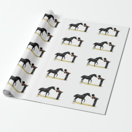 Cowgirl Pinup with Horse Wrapping Papper Presentpapper