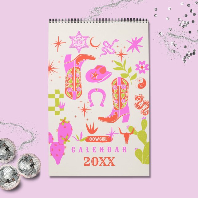 Cowgirl Planerare Kalender (preppy cowgirl planner, cowgirl planner calendar, western planner, stylish planner, cowgirl statione)