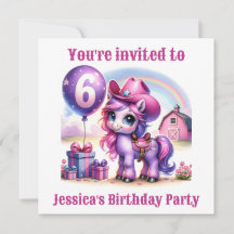 Cowgirl Pony 6-Year-Old Birthday