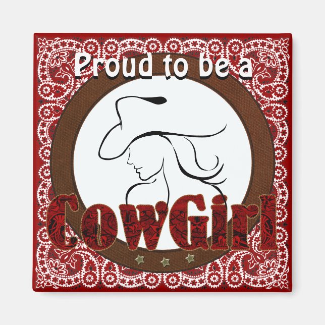 Cowgirl Pride magnet (Framsidan)