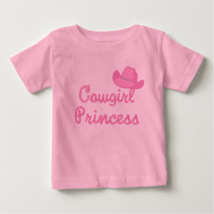 Cowgirl Princess med Rosa Hat Shirts Tee