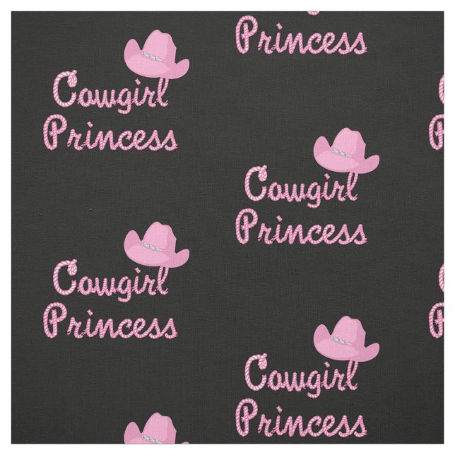 Cowgirl Princess med Rosa Hat Tyg (Provkarta)