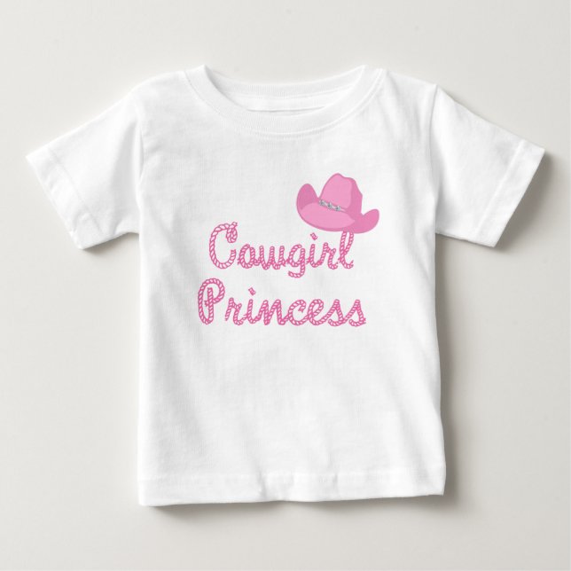 Cowgirl Princess Text med Hat Tee (Framsida)