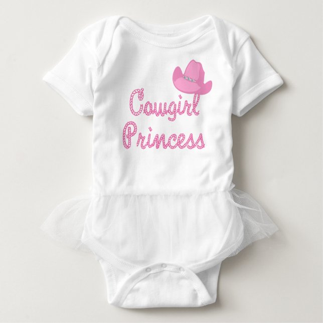 Cowgirl Princess Text med Hat Tee Shirt (Framsida)