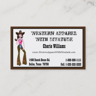 "Cowgirl" Princess Visitkort