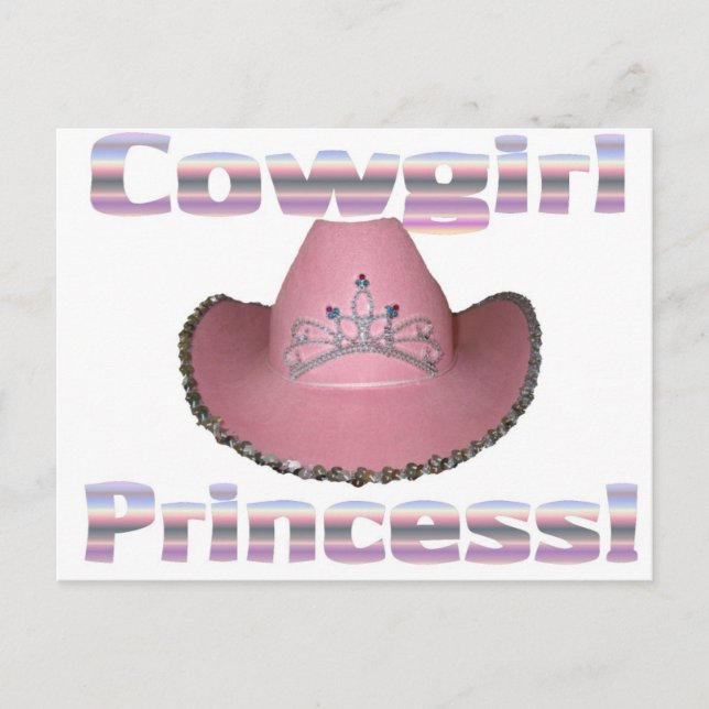 Cowgirl princess vykort (Framsida)