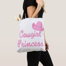 Cowgirl Princess with Rosa Cowboy Hat Tote BAg Tygkasse