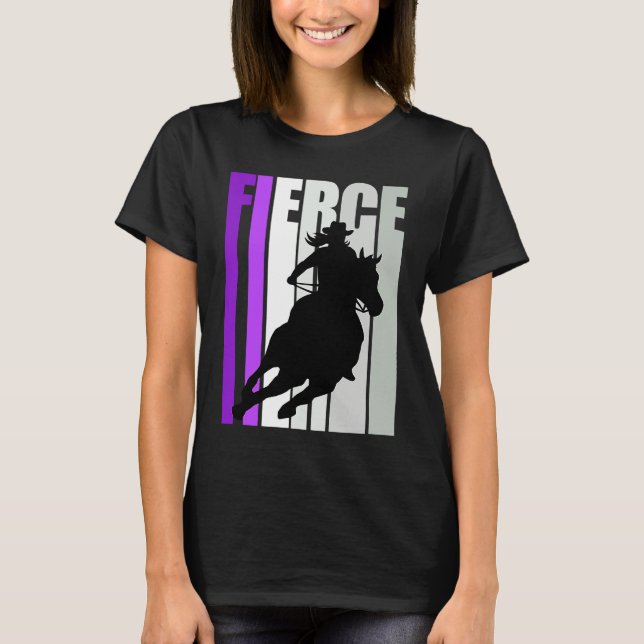 Cowgirl Purple Fierce Motivational Western Theme S T Shirt (Framsida)