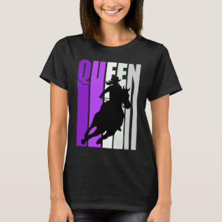 Cowgirl Queen Rodeo Kvinnor Södra Flickor Lila Ko T Shirt