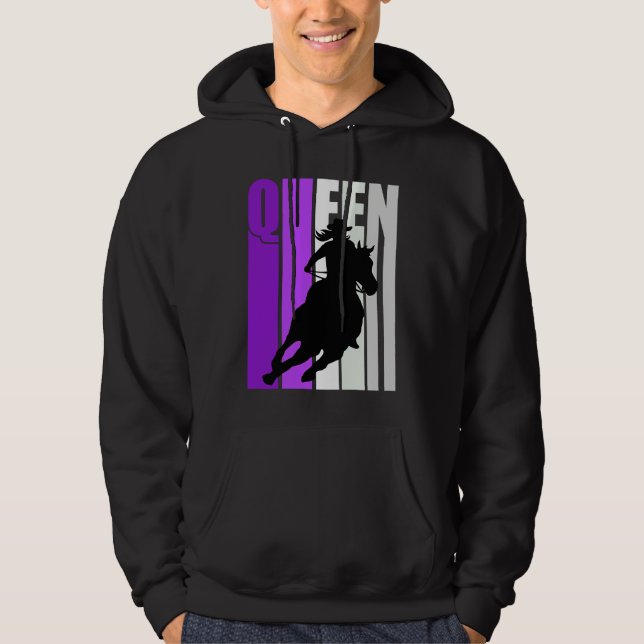 Cowgirl Queen Rodeo Women Southern Girls Purple Co Hoodie (Framsida)