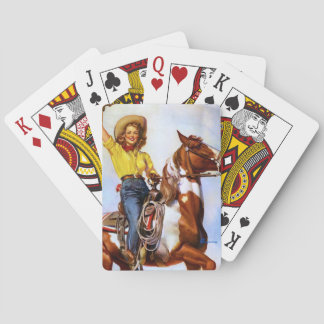 Cowgirl Rider Pin Up Magnet Casinokort