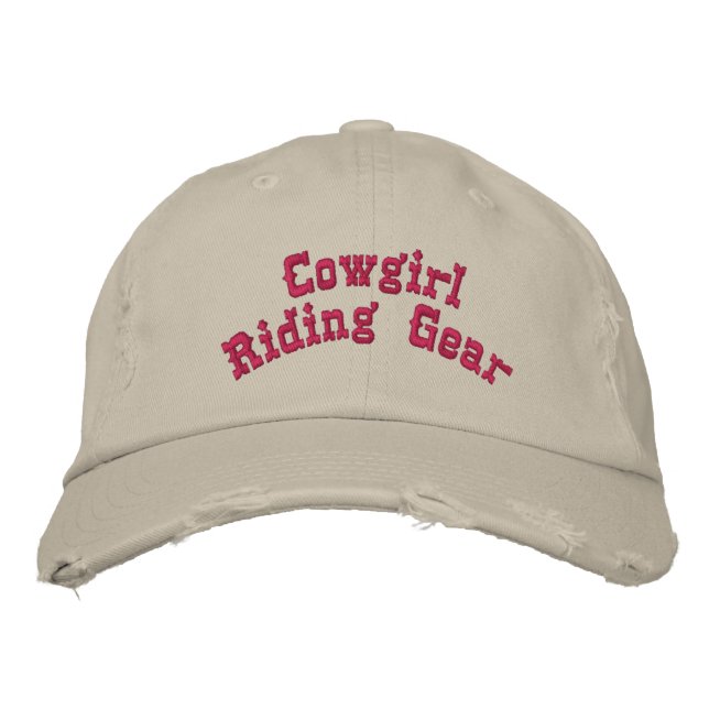 Cowgirl Riding Gear Broderad Keps (Framsida)