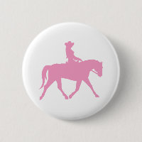 Cowgirl Riding Her Horse (rosa)