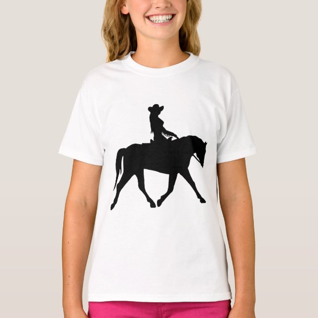Cowgirl Riding Her Horse Tee (Framsida)